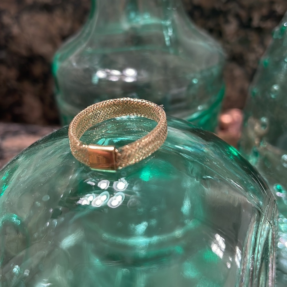 Solid 14k Mesh Ring - image 3